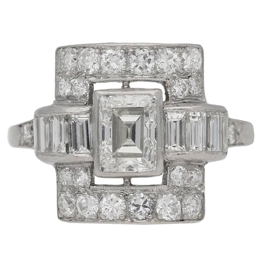 Platinum art deco ring sale